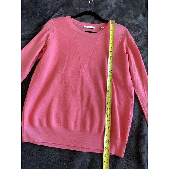 Sandro Paris Merino Wool Barbie-Core Pink Sweater, Size Large*, MSRP $340 - Picture 8 of 8